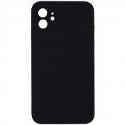 Silicone Case Square Full Camera Protective (AA) NOLOGO для Apple iPhone 11 (6.1"), Черный / Black