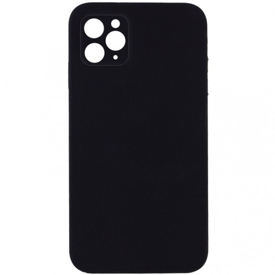 Silicone Case Square Full Camera Protective (AA) NOLOGO для Apple iPhone 11 Pro (5.8") Черный / Black