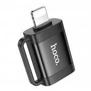 Переходник Hoco UA31A OTG Lightning male to USB female Black