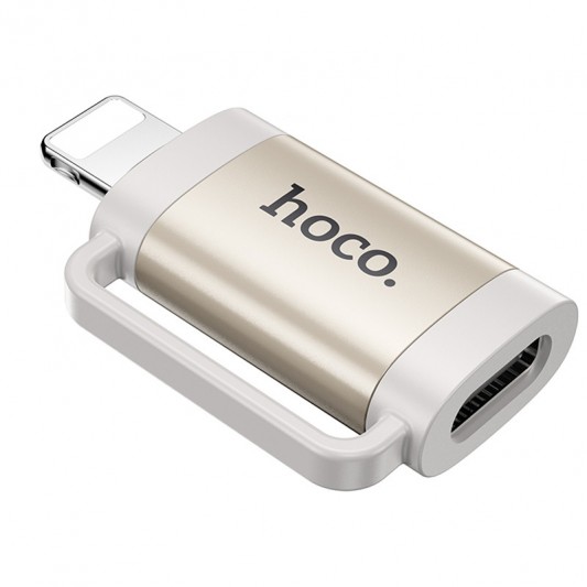 Перехідник Hoco UA31B OTG Lightning male to Type-C female Gray - зображення 1 