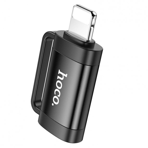 Перехідник Hoco UA31B OTG Lightning male to Type-C female, Black