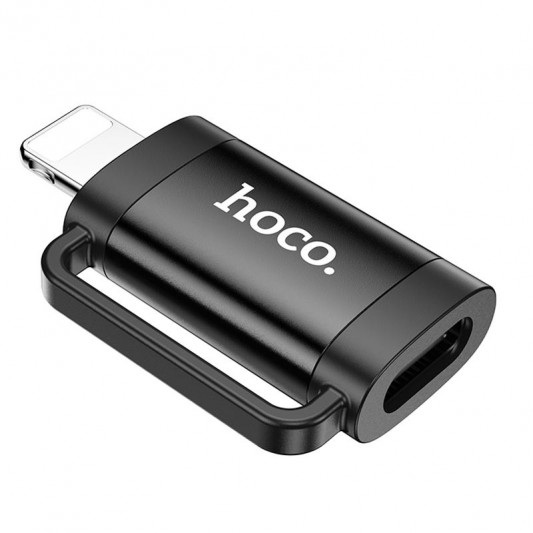 Переходник Hoco UA31B OTG Lightning male to Type-C female Black - изображение 1