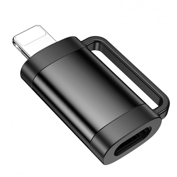Перехідник Hoco UA31B OTG Lightning male to Type-C female, Black