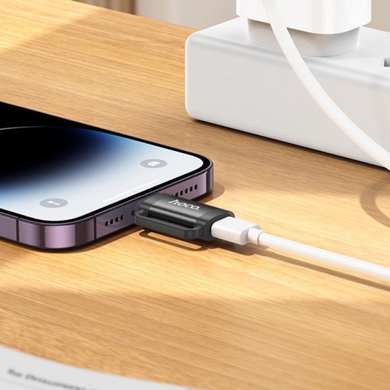 Перехідник Hoco UA31B OTG Lightning male to Type-C female, Black