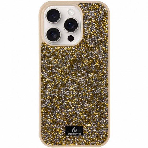 TPU чохол Bling World Rock Diamond для Apple iPhone 16 Pro Max (6.9"), Золотий