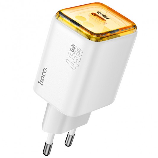 МЗП Hoco N54 Monsoon PD45W (1USB-C) White - зображення 1 