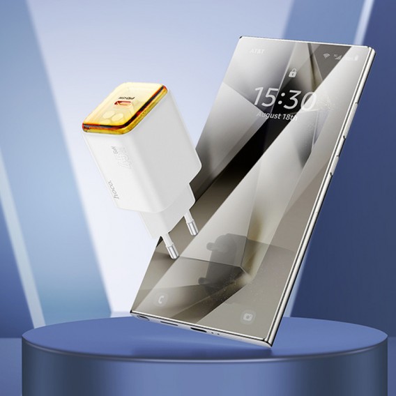 Зарядное устройство Hoco N54 Monsoon PD45W (1USB-C), White