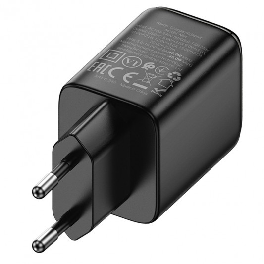 МЗП Hoco N54 Monsoon PD45W (1USB-C) Black - зображення 2 