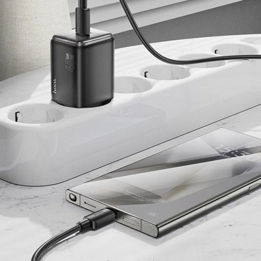 МЗП Hoco N54 Monsoon PD45W (1USB-C) Black - зображення 3 