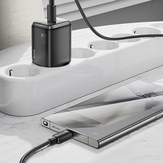 Зарядное устройство Hoco N54 Monsoon PD45W (1USB-C), Black