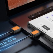 USB кабель Hoco X108 Benefit 60W Type-C to Type-C (1m), Black
