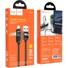 Кабель юсб Hoco U137 Line with display USB to Lightning 2.4A/12W (1.2m), Black