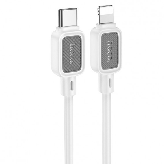 USB кабель Hoco X108 Benefit 27W Type-C to Lightning (1m), White