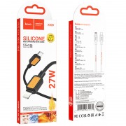 Кабель юсб Hoco X108 Benefit 27W Type-C to Lightning (1m), Black