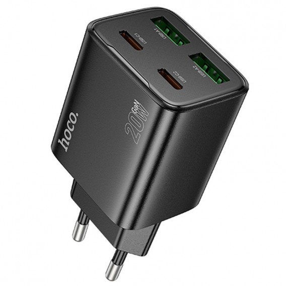 Зарядное устройство Hoco N55 Fundador PD20W four-port (2USB-A/2C), Black