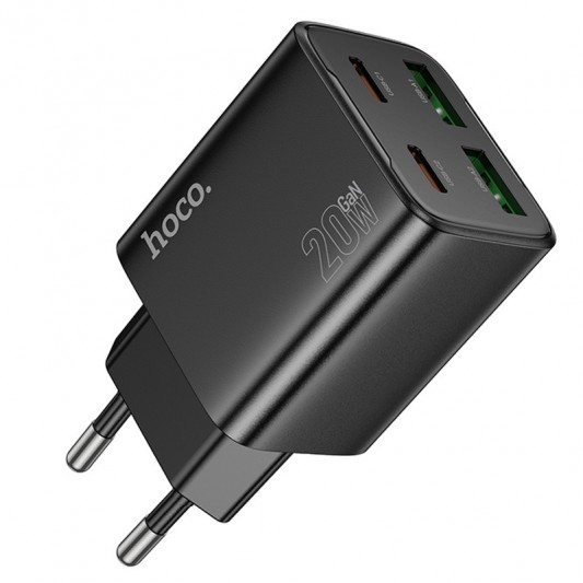 МЗП Hoco N55 Fundador PD20W four-port (2USB-A/2C) Black - зображення 3 