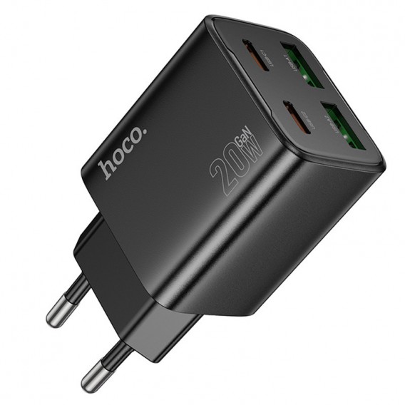 Зарядное устройство Hoco N55 Fundador PD20W four-port (2USB-A/2C), Black