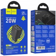 Зарядний пристрій Hoco N55 Fundador PD20W four-port (2USB-A/2C), Black