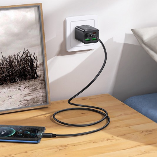 МЗП Hoco N55 Fundador PD20W four-port (2USB-A/2C) Black - зображення 5 
