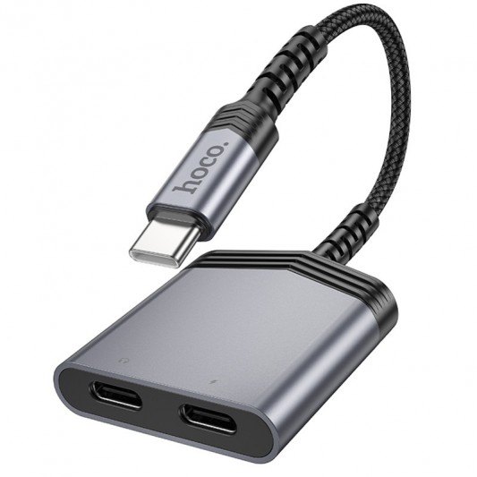 Перехідник Hoco LS40 Type-C для Type-C, Metal Gray - зображення 1 