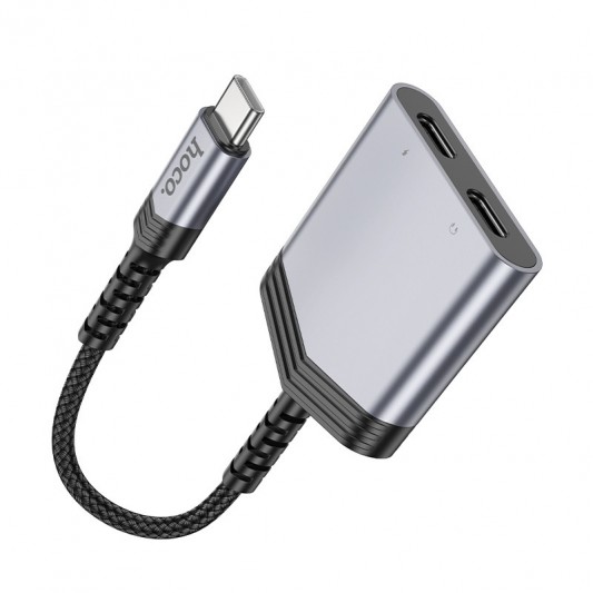Перехідник Hoco LS40 Type-C для Type-C, Metal Gray - зображення 2 