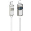 Кабель юсб Hoco U137 Line with display Type-C to Lightning 27W (1.2m), White
