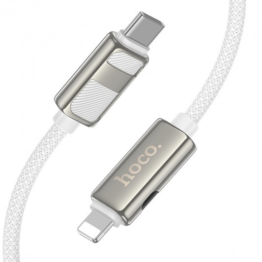 Дата кабель Hoco U137 Line with display Type-C to Lightning 27W (1.2m) White - изображение 3