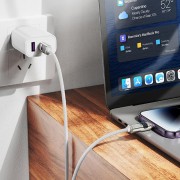 Кабель юсб Hoco U137 Line with display Type-C to Lightning 27W (1.2m), White