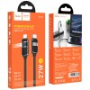 Кабель юсб Hoco U137 Line with display Type-C to Lightning 27W (1.2m), Black