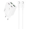 Зарядний пристрій Hoco N56 Fundador PD30W four-port (2C2A) + Type-C to Type-C, White