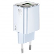 Зарядний пристрій Hoco N46 Glorious PD20W+QC3.0 (1USB-A/1C), Blue