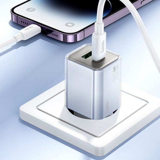 МЗП Hoco N46 Glorious PD20W+QC3.0 (1USB-A/1C) Blue - зображення 4 