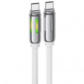 Дата кабель Hoco U136 Prize Type-C to Type-C 60W (1.2m) White Дата кабель Hoco U136 Prize Type-C to Type-C 60W (1.2m) White