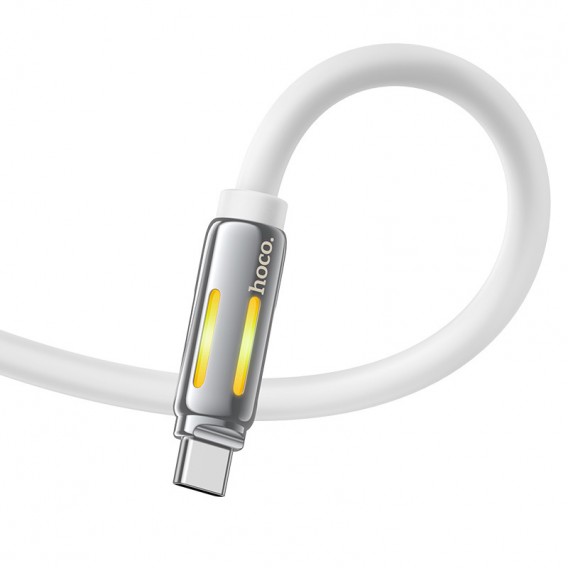 USB кабель Hoco U136 Prize Type-C to Type-C 60W (1.2m), White