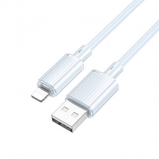 Дата кабель Borofone BX112 Lemon USB to Lightning 2.4A (1m) Blue - зображення 1 