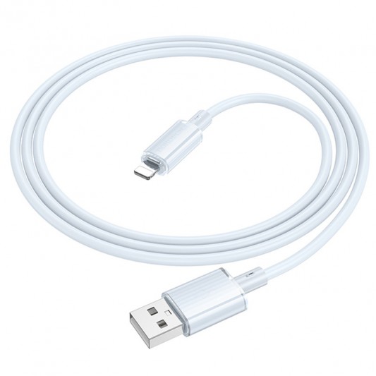 Дата кабель Borofone BX112 Lemon USB to Lightning 2.4A (1m) Blue - зображення 2 