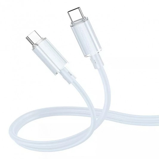 Дата кабель Borofone BX112 Lemon Type-C to Type-C 60W (1m) Blue - зображення 1 