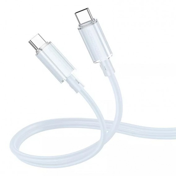 USB кабель Borofone BX112 Lemon Type-C to Type-C 60W (1m), Blue