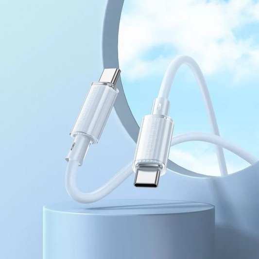 Дата кабель Borofone BX112 Lemon Type-C to Type-C 60W (1m) Blue - зображення 4 