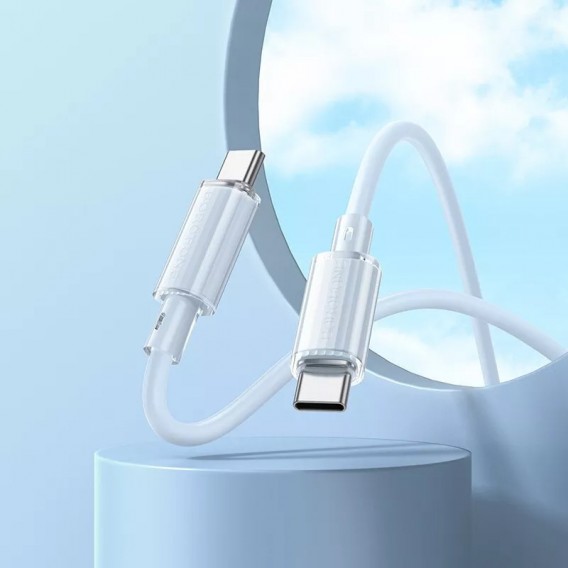 USB кабель Borofone BX112 Lemon Type-C to Type-C 60W (1m), Blue