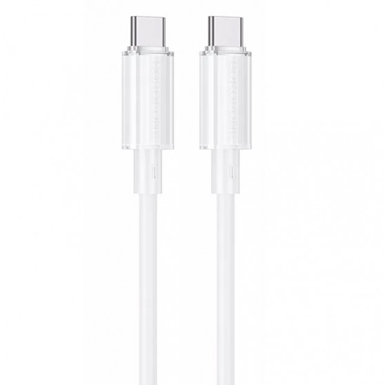 Дата кабель Borofone BX112 Lemon Type-C to Type-C 60W (1m) White