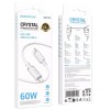 Кабель юсб Borofone BX112 Lemon Type-C to Type-C 60W (1m), White