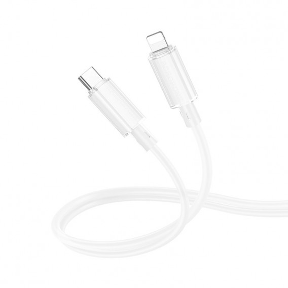 USB кабель Borofone BX112 Lemon Type-C to Lightning 27W (1m), White