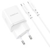 Зарядное устройство Borofone BN7 PD20W+QC3.0 (1USB-A/1C) + Type-C to Lightning, White
