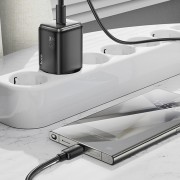 Зарядний пристрій Hoco N54 Monsoon PD45W (1USB-C) + Type-C to Type-C, Black