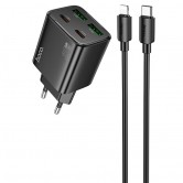 МЗП Hoco N55 Fundador PD20W four-port (2USB-A/2C) + кабель Type-C to Lightning Black МЗП Hoco N55 Fundador PD20W four-port (2USB-A/2C) + кабель Type-C to Lightning Black