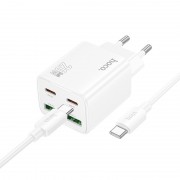 Зарядний пристрій Hoco N55 Fundador PD20W four-port (2USB-A/2C) + Type-C to Type-C, White