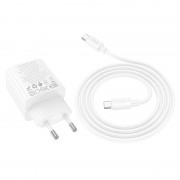 Зарядний пристрій Hoco N55 Fundador PD20W four-port (2USB-A/2C) + Type-C to Type-C, White