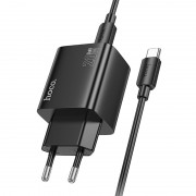 Зарядний пристрій Hoco N55 Fundador PD20W four-port (2USB-A/2C) + Type-C to Type-C, Black