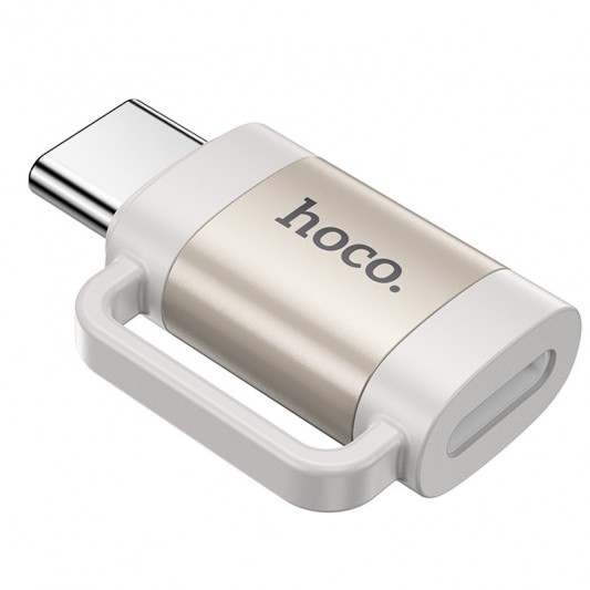 Перехідник Hoco UA31E OTG Type-C male to Lightning female, Gray - зображення 1 